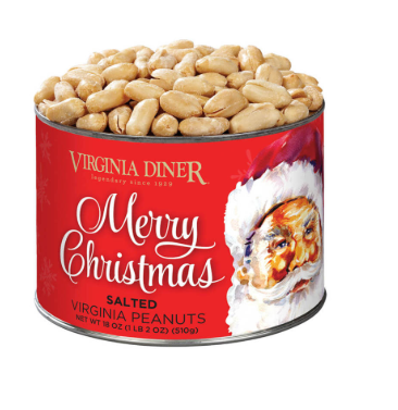 Virginia Diner - Merry Christmas Salted Virginia Peanuts - 9 oz - CMAS 3840