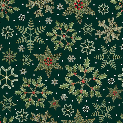 Jillson & Robert - Jumbo Wrap - Forest Snowflakes - XJ846