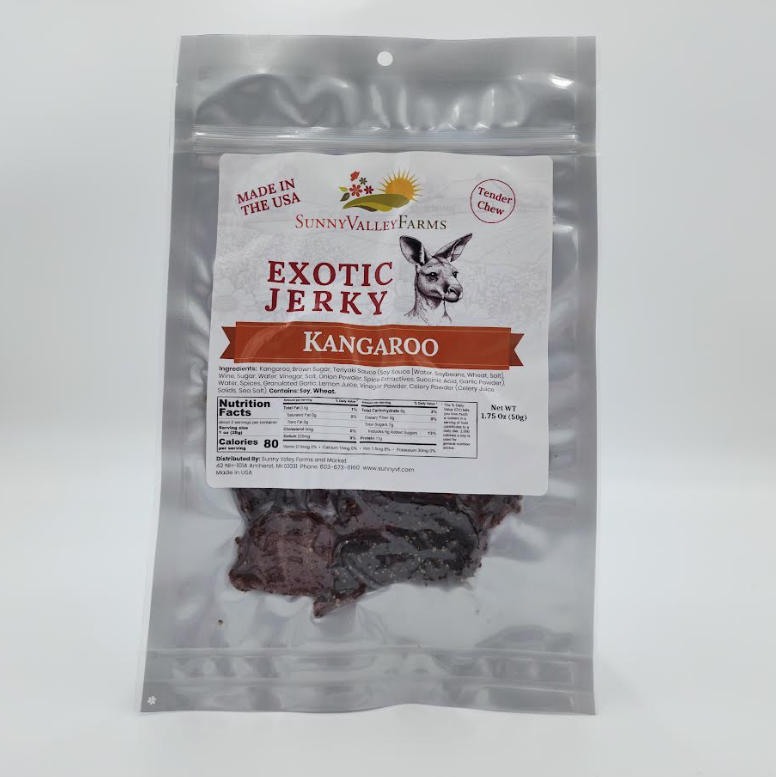 Sunny Valley Farms - Kangaroo Jerky 1.75 oz - Boston Kangaroo