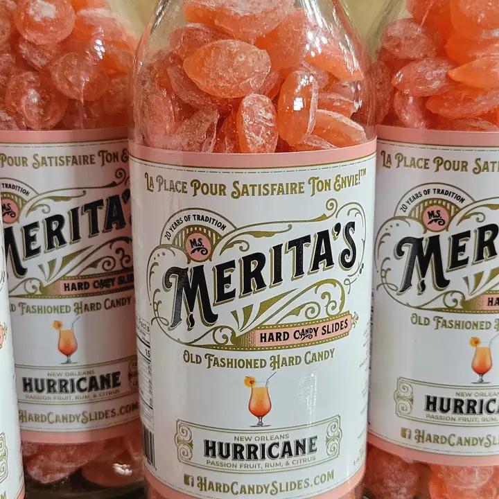 Ms. Merita's Hard Candy Slides - New Orleans Hurricane Glass Bottle 12 oz