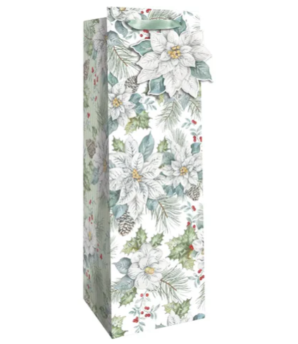 Jillson & Roberts - Bottle Tote - Snowdrift Floral - XBT795