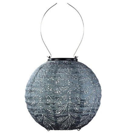 Lumiz LED Lantern - Round Folia Lantern, Grey Blue - LUM137