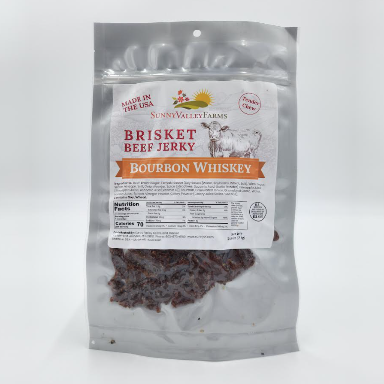Sunny Valley Farms - Bourbon Whiskey Beef Jerky 2.5 oz - Boston Whiskey