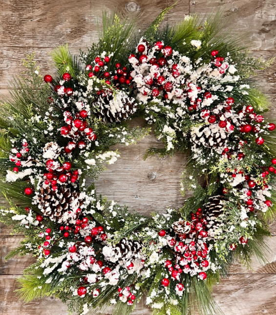 Christmas Snow Berries Wreath - XL / 48in - CQ4022