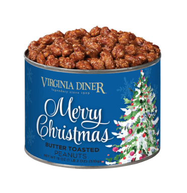 Virginia Diner - Merry Christmas Butter Toasted Peanuts - 9 oz - CMAS 3840