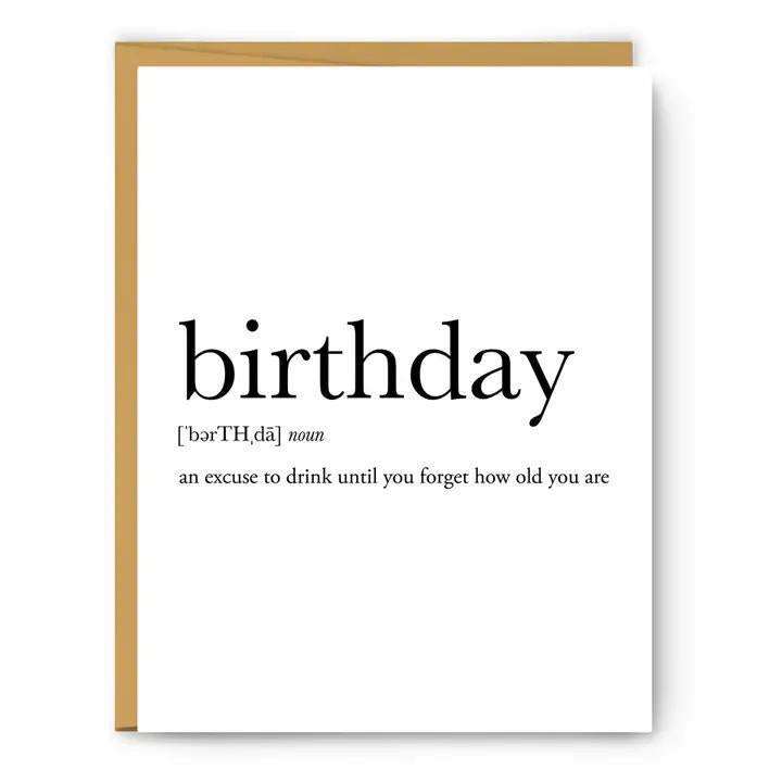Footnotes - Birthday Definition - Birthday Card - FN0264C