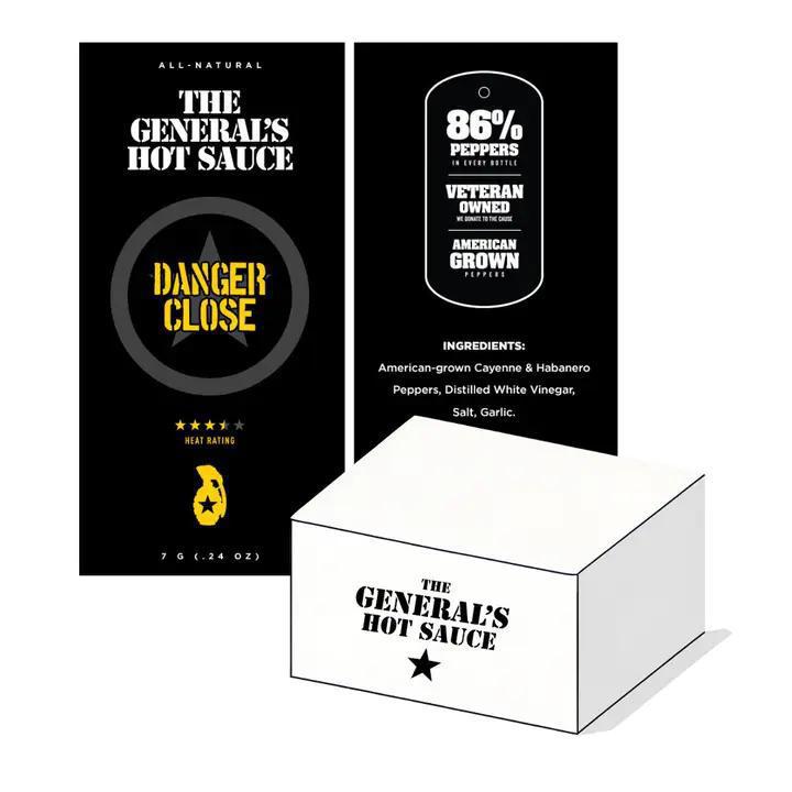 The General's Hot Sauce - Danger Close Sample Box 30 Packets