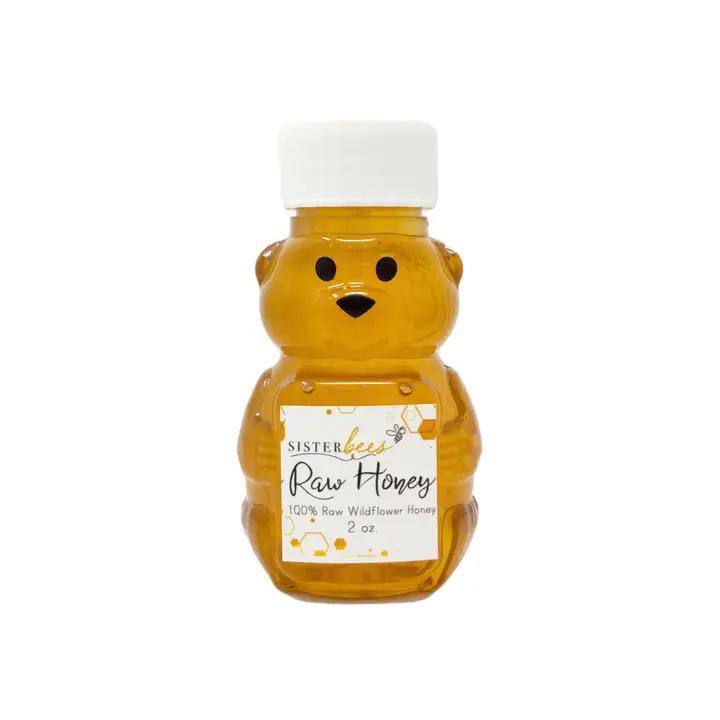 Sister Bees - 100% Raw Michigan Wildflower Honey 2 oz Bear