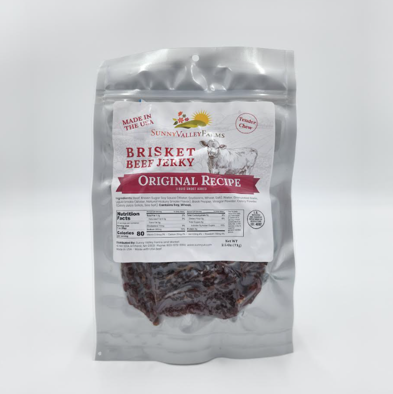 Sunny Valley Farms - Tender Original Beef Jerky 2.5 oz - Boston OG