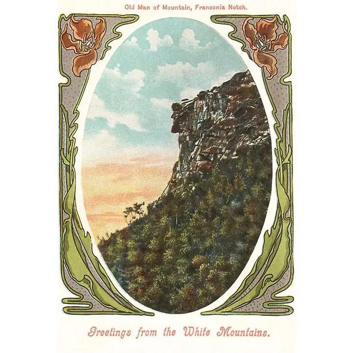 Found Image Press - Sticker NH-111 Old Man of the Mountains, White Mountains - NH-00111-SK1201