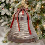 Galvanized Jingle Bells w/Ribbon/Rope ZR175353-G