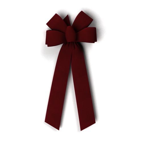 #40 Six Loop Burgundy Velvet Bow 2071-277-52