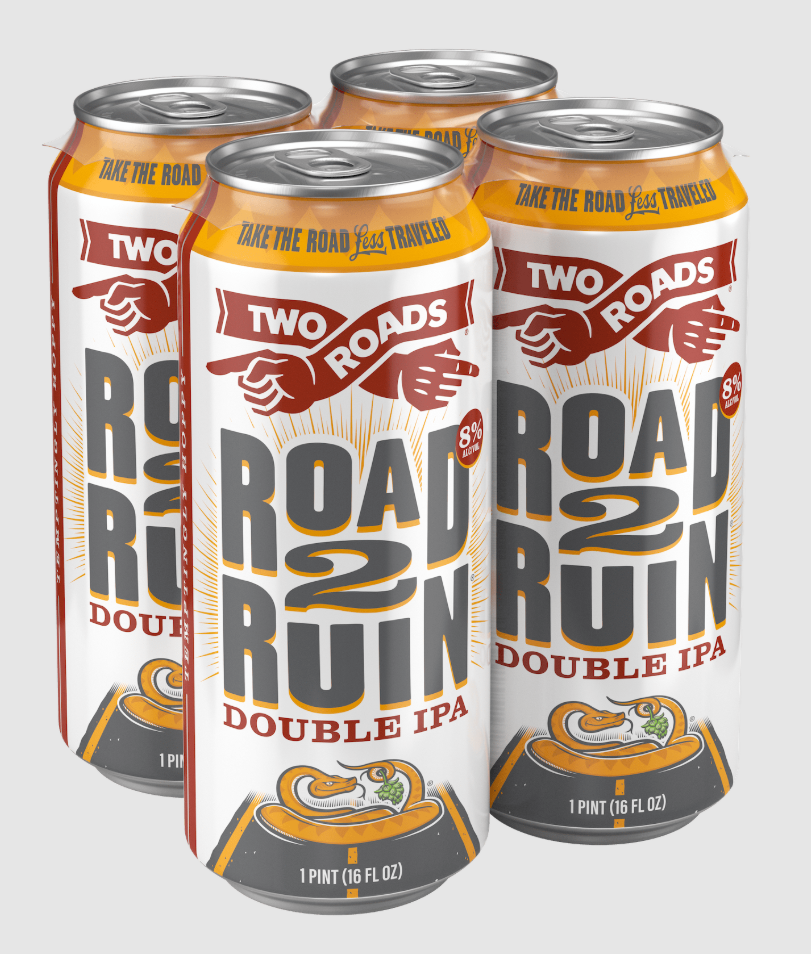 Two Roads - Road 2 Ruin Double IPA - 16 oz 4 Pack Cans - 603177