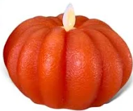 Orange Pumpkin Carved Moving Flame - CA238