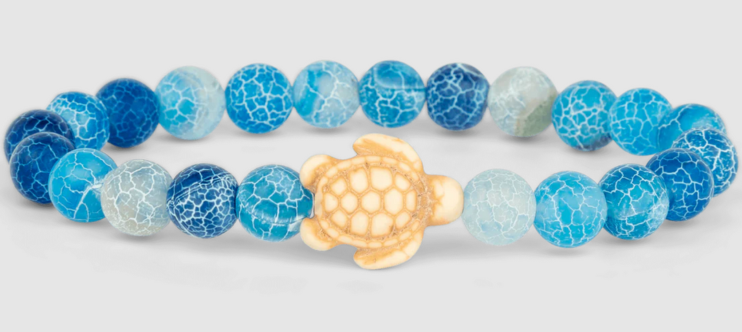 Fahlo - The Journey Bracelet - Tracks a Sea Turtle - Aqua Blue - W-JOUR-AQUA
