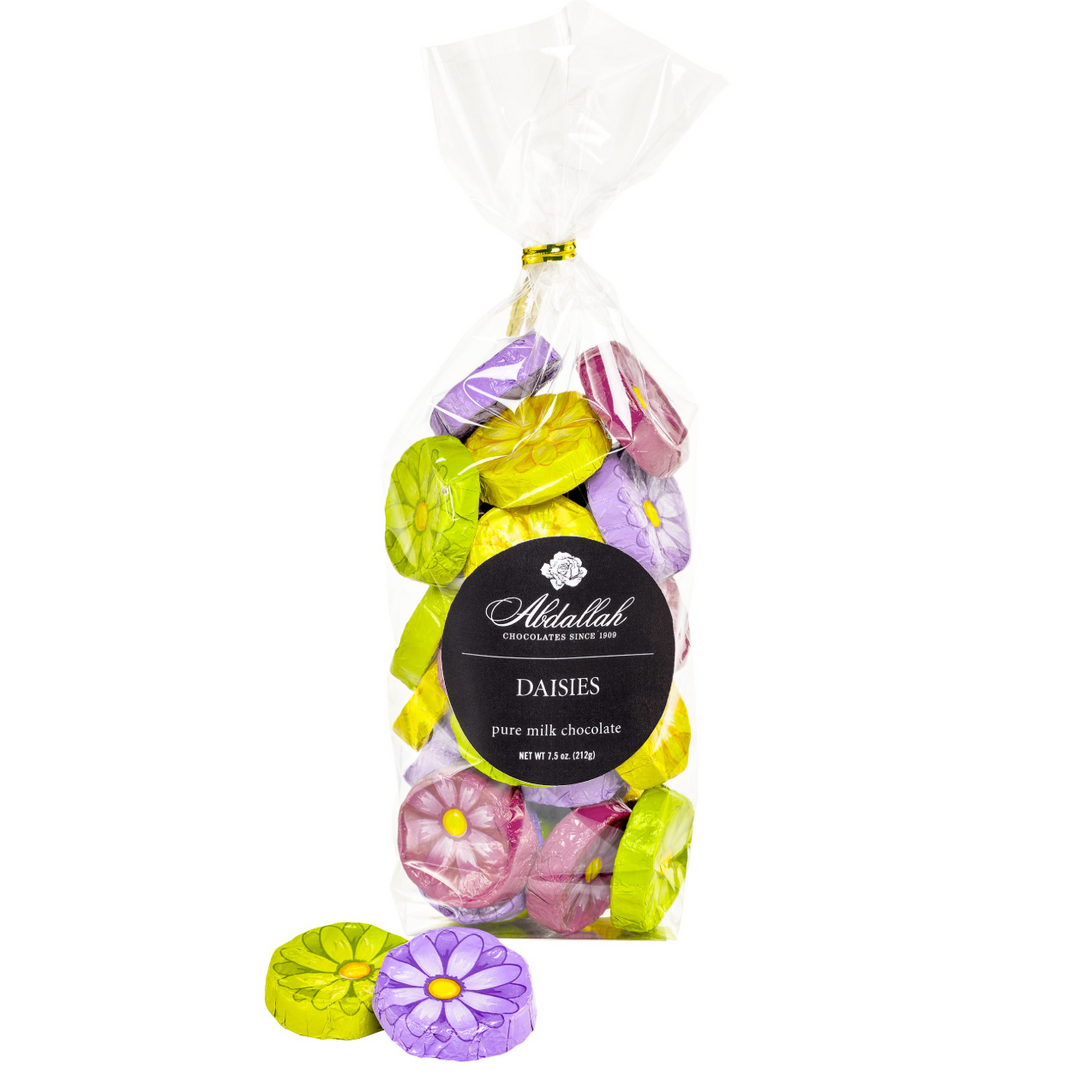 Abdallah Candies - Milk Foiled Daises 7.5oz Bag 0743