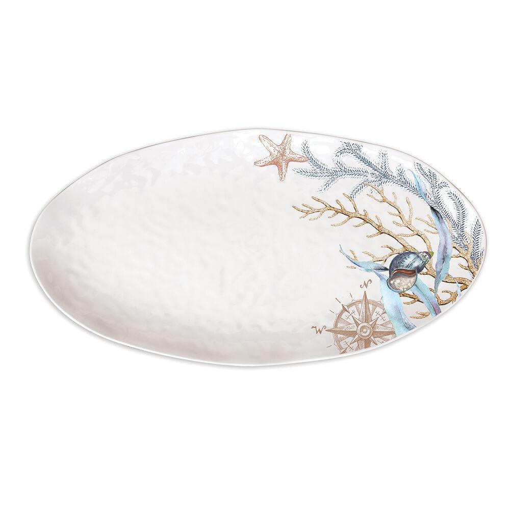 Stonewall Kitchen - Michel Design Works - Ocean Tide Melamine Oval Platter - 874352