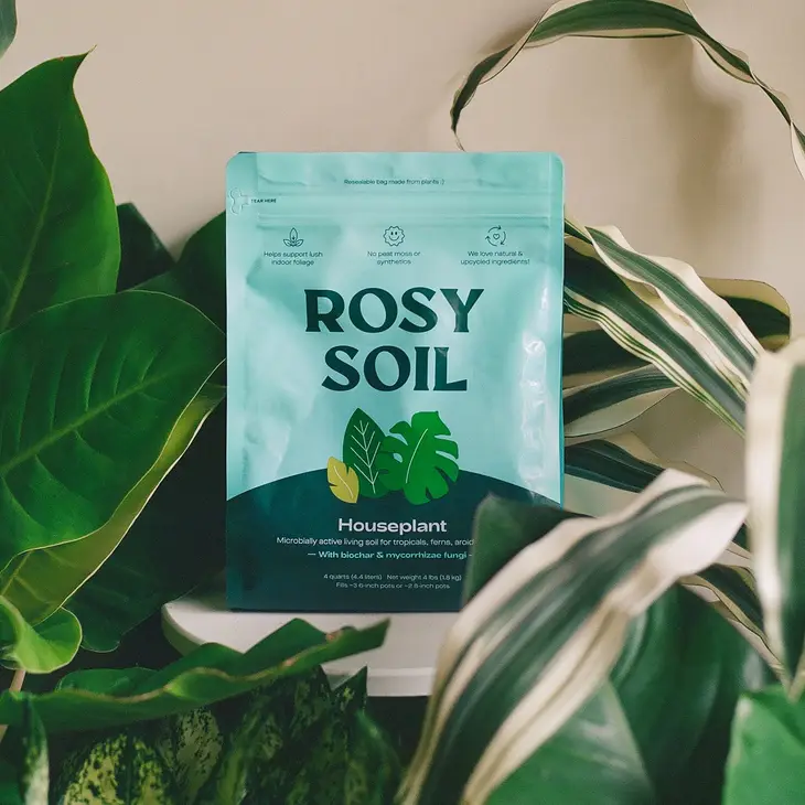 Rosy Soil - 4qt Organic Potting Soil Mix, Indoor, Houseplant & Herbs - HP4