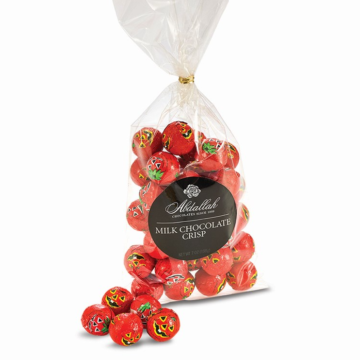 Abdallah Candies - Foil Milk Chocolate Crisp Halloween Balls 7 oz - 7890H