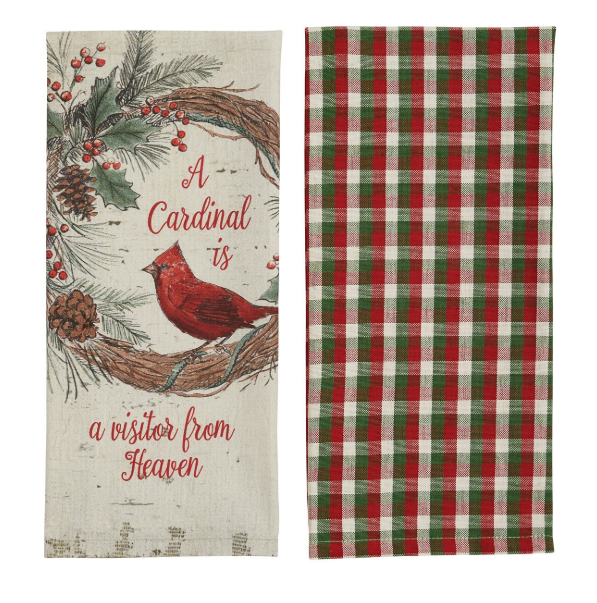 Park Designs - Wild And Beautiful Holiday Cardinal 2 Dishtowel Set - 9940-102C