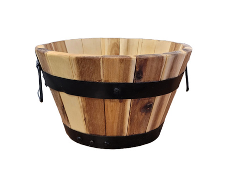 Devault - Light Whiskey Barrel Planter Round 10" X 8" - 82420073