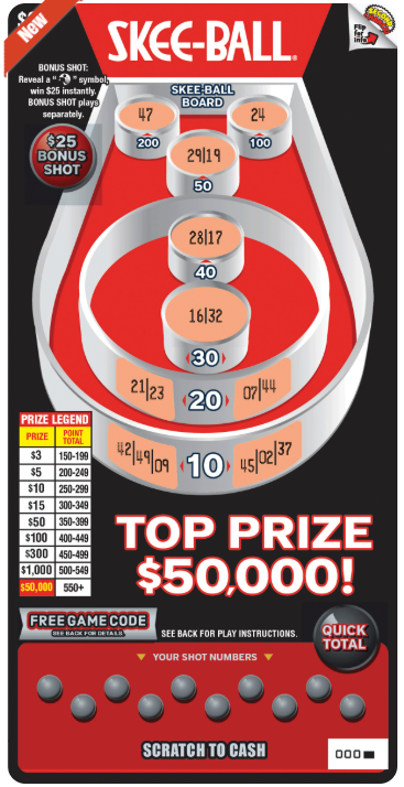 Scratch - $3 - Skee-Ball - 1670