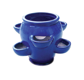 11" 6-Pocket Strawberry Jar - Blue - SJ02-11 BL