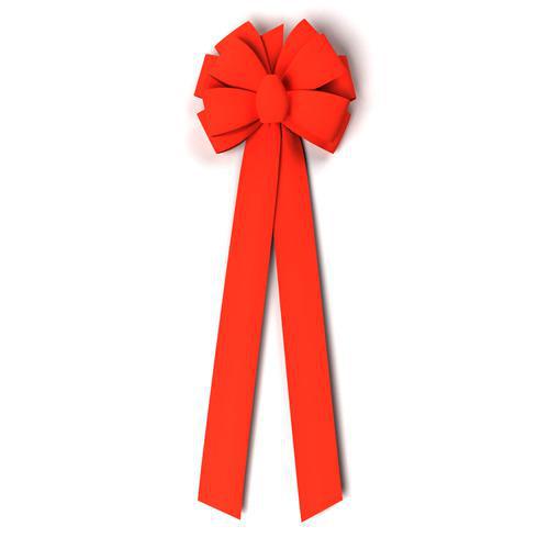 BIG! Ten Loop Velvet Bow/RED (2067-250-54)
