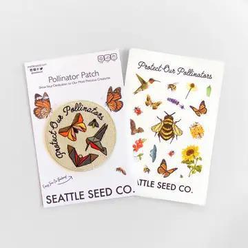 Seattle Seed Co. - Pollinator Pride Patch & Sticker Kit - POLL-KIT