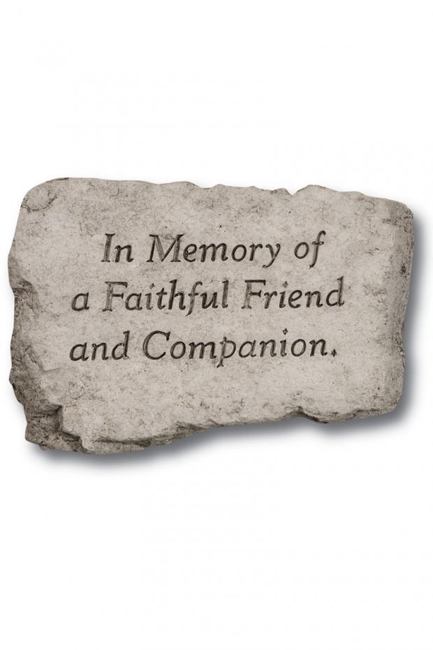 Massarelli's - 10" Stone In Memory of a Faithful Friend And Companion 1959