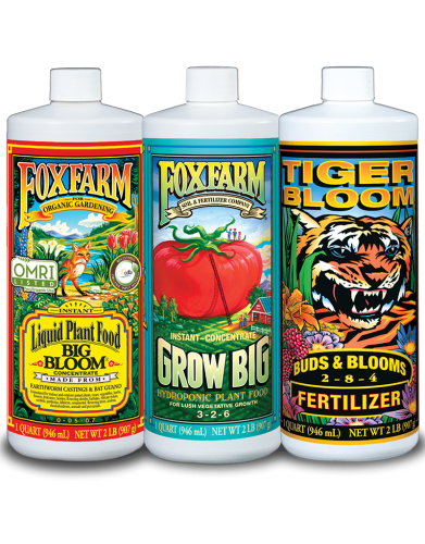FOX FARM BIG BLOOM/GROW BIG/TIGER BLOOM TRIO PACK QUARTS 82000100 DISCO