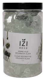 Stone Bottle 1kg - Clear Crushed Glass - HG10299