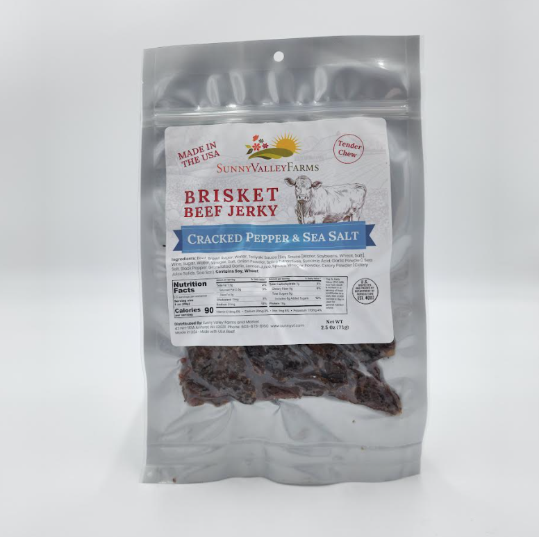Sunny Valley Farms - Cracked Pepper Beef Jerky 2.5 oz - Boston BPSS