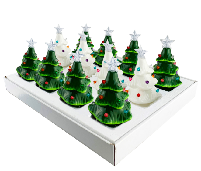 9" Light-up Ceramic Christmas Tree - 89884