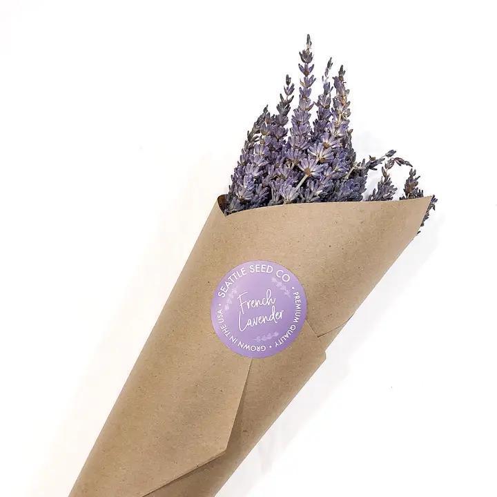 Seattle Seed Co. - Fragrant Dried Short-Stem French Lavender Flowers Home Decor - GLAVBUN-SMALL