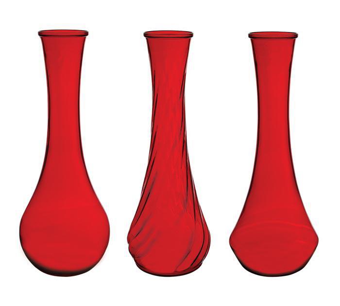 Burton & Burton - Plastic Red Ruby Vase - 0981813