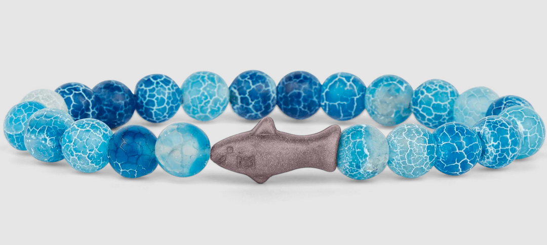 Fahlo - The Voyage Bracelet - Tracks a Shark - Aqua Blue - W-VOY-AQUA