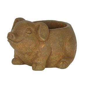 Classic Concrete Buddies - Piglet Planter Large Rust - 81791577