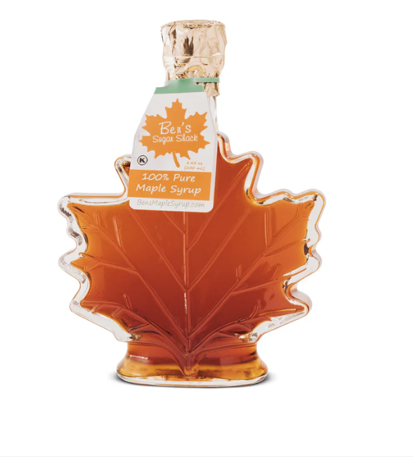 Ben's Sugar Shack - Maple Syrup - Glass Leaf Bottle 8.45 oz - GLF84