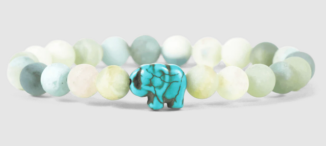 Fahlo - The Expedition Bracelet - Tracks an Elephant - Sky Stone - W-EXP-SKY