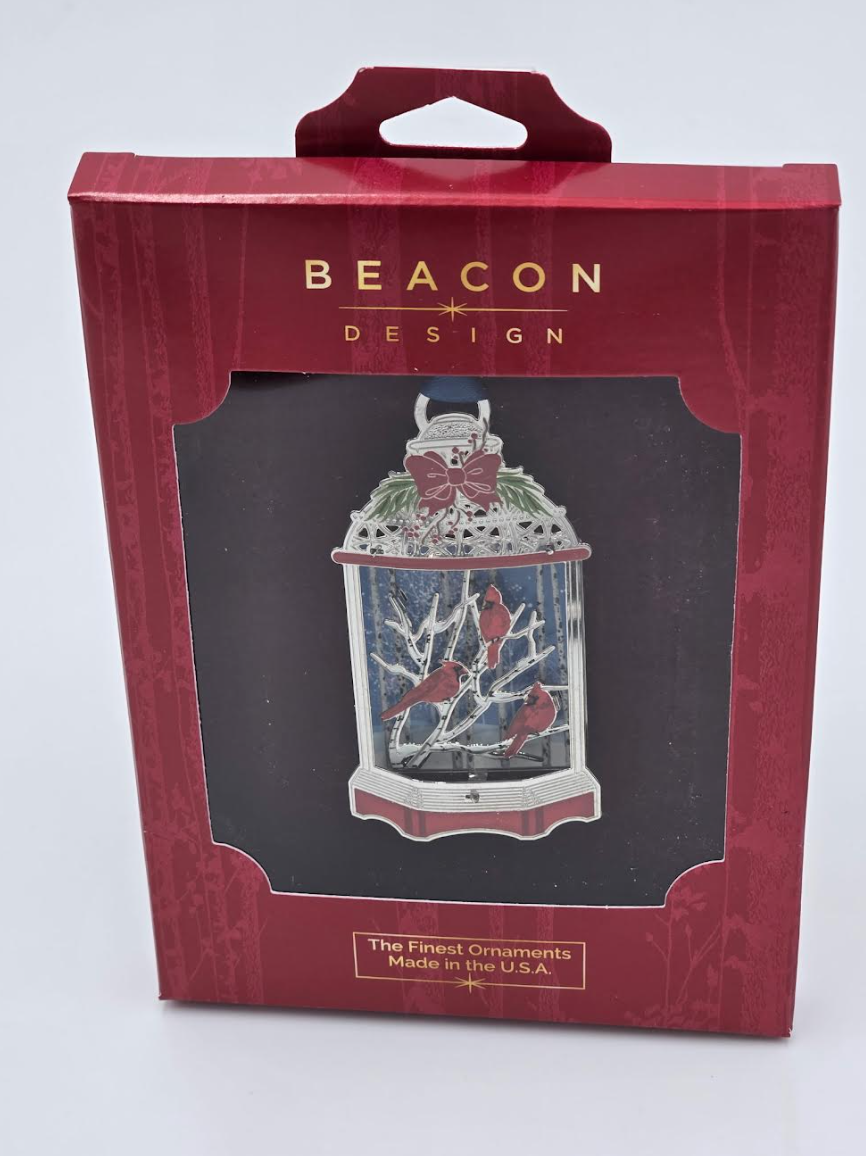 Beacon Design - Cardinal Winter Lantern Ornament - 62663