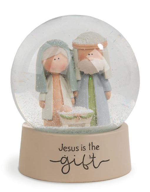 Jesus Is the Gift Holy Family Snow Globe - 258-14397