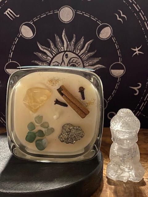 Blissful Collections by Victoria - Wealth & Success Candle 10 oz Cube w/ Lid - 5201