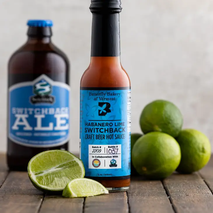 Butterfly Bakery VT - Habanero Lime Switchback Craft Beer Hot Sauce 5oz DISCOSVF