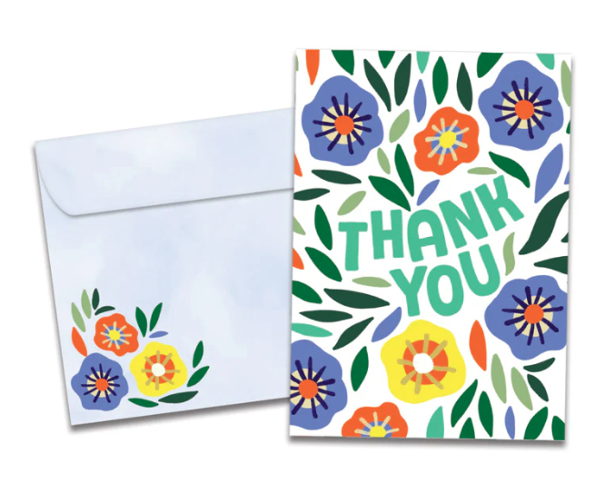 Tree-Free Greetings - Thank You Card - Modern Florals - 22501