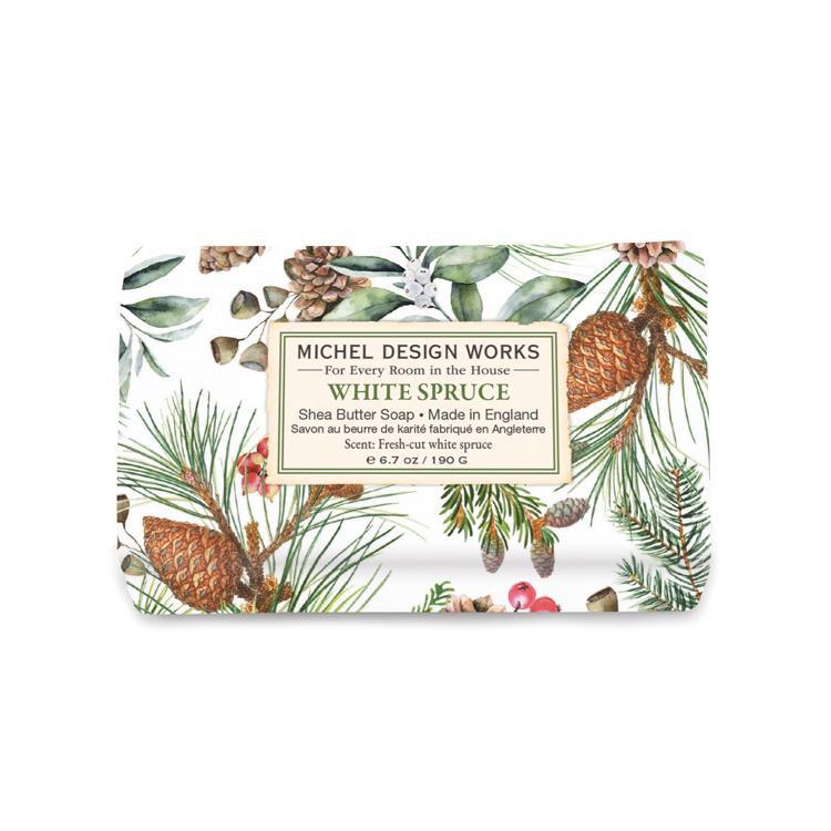 Stonewall Kitchen - Michel Design Works - White Spruce Medium Bath Soap Bar 6.7 oz - 858362
