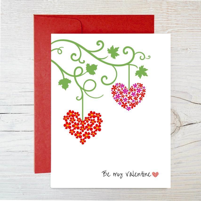Raven's Edge Studio - Plantable Valentine Card | Love Card | Tree Free | 2 Hearts