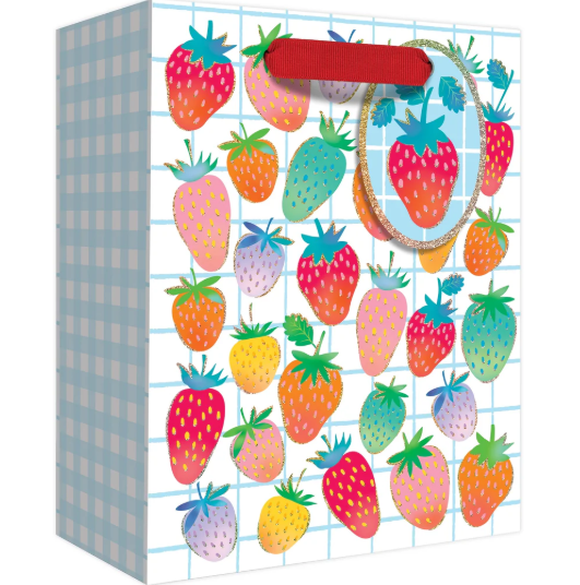 Jillson & Roberts - Small Gift Bag - Sweet Strawberries - GBS236