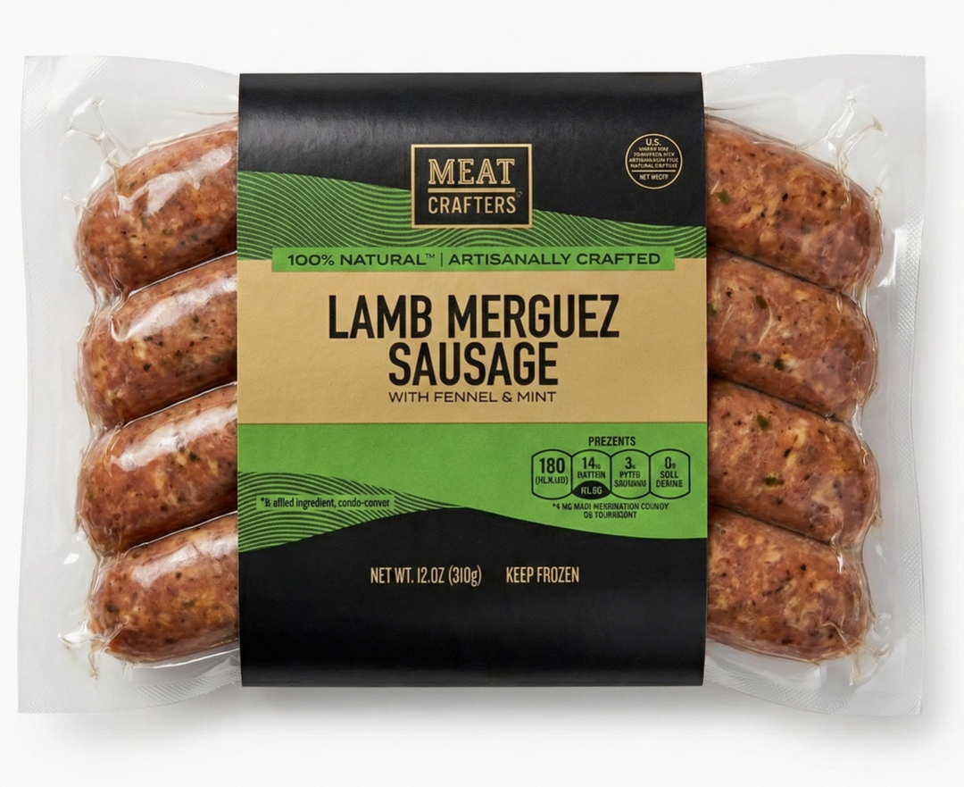 MeatCrafters Inc. - Lamb Merguez Sausage Links w/ Fennel & Mint 12oz - 416R