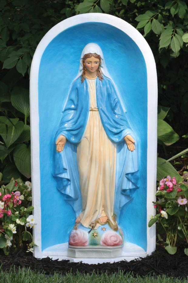 Massarelli's - 30" Blessed Mother & Grotto - Detailed Stain -1455
